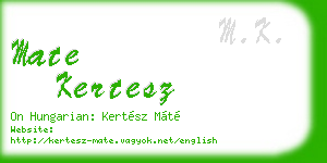 mate kertesz business card